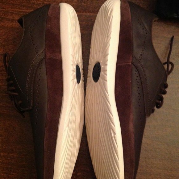 UGG Men's Cali Wing Toe Derby Dark Brown Leather casual shoes 11.5M - New in Box - Picture 2 of 8